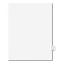 Preprinted Legal Exhibit Side Tab Index Dividers, Avery Style, 10-Tab, 46, 11 x 8.5, White, 25/Pack, (1046) (01046)