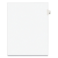 Preprinted Legal Exhibit Side Tab Index Dividers, Avery Style, 10-Tab, 54, 11 x 8.5, White, 25/Pack, (1054) (01054)