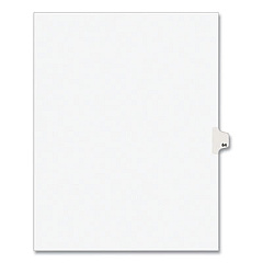 Preprinted Legal Exhibit Side Tab Index Dividers, Avery Style, 10-Tab, 64, 11 x 8.5, White, 25/Pack, (1064) (01064)