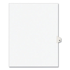 Preprinted Legal Exhibit Side Tab Index Dividers, Avery Style, 10-Tab, 65, 11 x 8.5, White, 25/Pack, (1065) (01065)