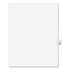 Preprinted Legal Exhibit Side Tab Index Dividers, Avery Style, 10-Tab, 66, 11 x 8.5, White, 25/Pack, (1066) (01066)