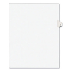 Preprinted Legal Exhibit Side Tab Index Dividers, Avery Style, 10-Tab, 83, 11 x 8.5, White, 25/Pack, (1083) (01083)