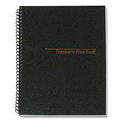 National Teacher's Plan Book, Weekly, Two-Page Spread (Nine Classes), 11 x 8.5, Black Cover (33995)