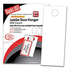 Blanks/USA Jumbo Micro-Perforated Door Hangers, 90 lb Index Weight, 8.5 x 11, White, 2 Hangers/Sheet, 250 Sheets/Pack (5X9WH)