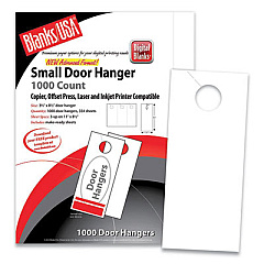Blanks/USA Small Micro-Perforated Door Hangers, 67 lb Bristol Weight, 8.5 x 11, White, 3 Hangers/Sheet, 334 Sheets/Pack (310B6WH)