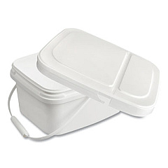 Diversey Polypropylene Dry Wipe Charging Bucket, 24 x 14 x 14, White, 12/Box (D1229387)