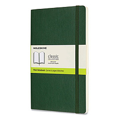 Moleskine Classic Softcover Notebook, 1 Subject, Unruled, Myrtle Green Cover, 8.25 x 5, 96 Sheets (600028)