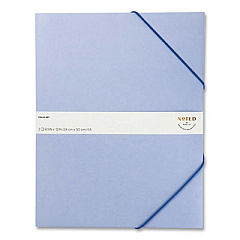 Noted by Post-it Brand Folio, 1 Section, Elastic Cord Closure, Letter Size, Blue, 2/Pack (FOLBLU)