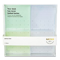 Noted by Post-it Brand Large Acrylic Tray, For (4) 3 x 3 Pads, Clear (TRAY433)