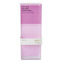 Noted by Post-it Brand Acrylic Note and Pen Tray, For 3 x 3 Pads, Clear (TRAYNP)