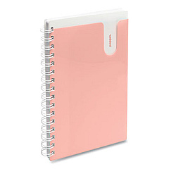 Poppin Pocket Notebook, 1 Subject, Medium/College Rule, Blush Cover, 8.25 x 6, 80 Sheets (105198)