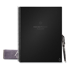 Rocketbook Fusion Smart Notebook, Seven Assorted Page Formats, Black Cover, 11 x 8.5, 21 Sheets (FLRCAFR)