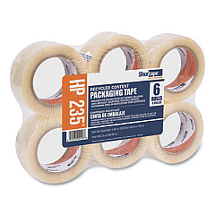 Shurtape HP 235 Hot Melt Packaging Tape For Recycled Cartons, 1.88" x 109.3 yds, Clear, 6/Carton (188923)