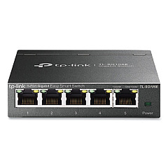 TP-Link Easy Smart Gigabit Ethernet Desktop/Wall-Mountable Switch, 10 Gbps Bandwidth, 5 Ports (TLSG105E)
