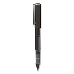 TRU RED Roller Ball Pen, Stick, Fine 0.5 mm, Black Ink, Black Barrel, 3/Pack (57318)