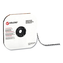 VELCRO Brand Sticky-Back Fasteners, Hook Side, 0.5" dia, Black, 1,440/Carton (194122)