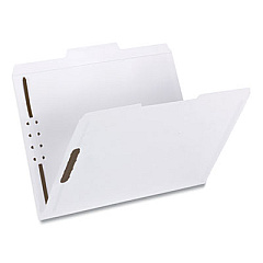 Smead Top Tab Colored Fastener Folders, 2 Fasteners, Letter Size, White Exterior, 50/Box (12840)