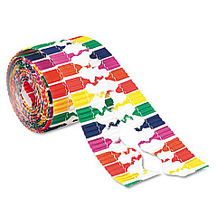 Pacon Bordette Designs, 2.25" x 25 ft Roll, Crayons (37690)