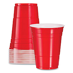 Dart Solo Party Plastic Cold Drink Cups, 16 oz, Red, 288/Carton (Y16120001)