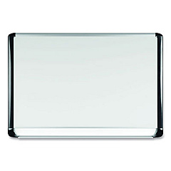 MasterVision Lacquered steel magnetic dry erase board, 24 x 36, Silver/Black (MVI030201)