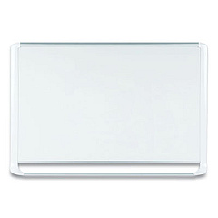 MasterVision Lacquered steel magnetic dry erase board, 48 x 96, Silver/White (MVI210205)