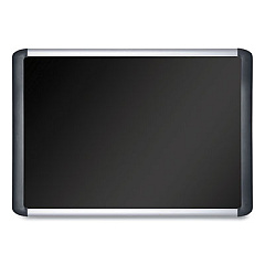 MasterVision Black fabric bulletin board, 48 x 96, Silver/Black (MVI210301)