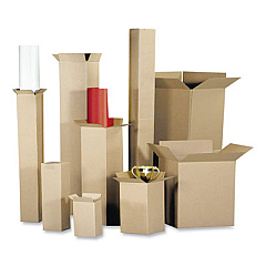 Coastwide Professional Fixed-Depth Shipping Boxes, 200 lb Mullen Rated, Regular Slotted Container (RSC), 6 x 6 x 24, Brown Kraft, 25/Bundle (57068)