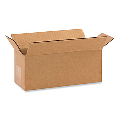 Coastwide Professional Fixed-Depth Shipping Boxes, 200 lb Mullen Rated, Regular Slotted Container (RSC), 48 x 4 x 4, Brown Kraft, 25/Bundle (57070)