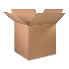 Coastwide Professional Fixed-Depth Shipping Boxes, HD Double-Wall, 275 lb Mullen Rated, Regular Slotted Container (RSC), 36 x 36 x 36, Brown Kraft (57076)