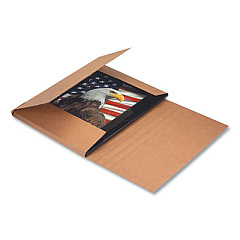 Coastwide Professional Rigid Corrugated Kraft Fold-Over Mailer, Square Flap, Fold-Over Closure, 36 x 24 x 6, Jumbo, Brown Kraft, 20/Bundle (57078)