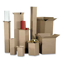 Coastwide Professional Fixed-Depth Shipping Boxes, 200 lb Mullen Rated, Regular Slotted Container (RSC), 6 x 6 x 29, Brown Kraft, 25/Bundle (57082)