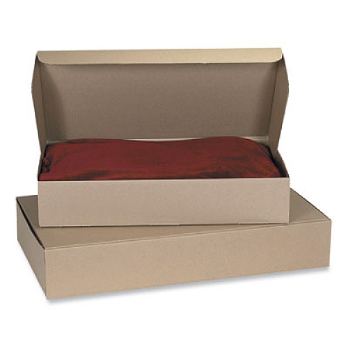 Coastwide Professional Rigid Corrugated Kraft Literature Mailer, Square Flap, Tuck-Tab Hinged Lid Closure, 18 x 12 x 3, Brown Kraft, 25/Bundle (57088)