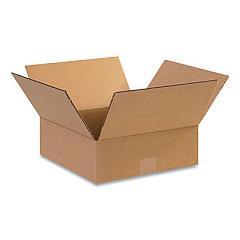 Coastwide Professional Fixed-Depth Shipping Boxes, Regular Slotted Container (RSC), 12" x 12" x 4", Brown Kraft, 25/Bundle (121204)