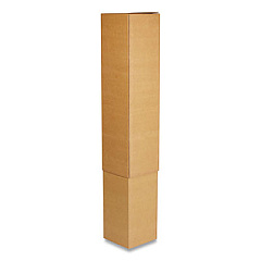 Coastwide Professional Telescoping Inner Boxes, 200 lb Mullen Rated, Half Slotted Container, 6 x 6 x 48 to 90, Brown Kraft, 25/Bundle (6006064890)