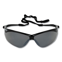 KleenGuard Nemesis Safety Glasses, Black Frame, Smoke Mirror Lens, 12/Carton (20380)