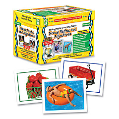 Carson-Dellosa Education Photographic Learning Cards Boxed Set, Nouns/Verbs/Adjectives, Grades K to 5, 275 Cards/Set (D44045)