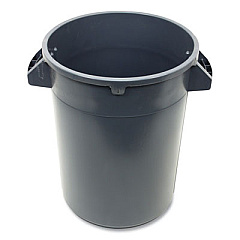 Impact Gator Plus Container, Round, Plastic, 32 gal, Gray (77323)