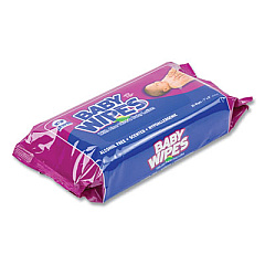 AmerCareRoyal Baby Wipes Refill Pack, Scented, White, 80/Pack, 12 Packs/Carton (RPBWSR80)
