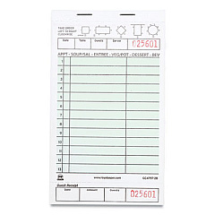 AmerCareRoyal Guest Check Book, Two-Part Carbonless, 4.2 x 7.75, 1/Page, 500 Forms/Book, 4 Books/Carton (GC47972B)