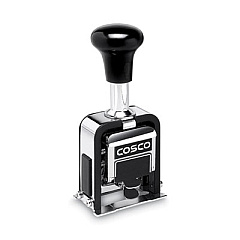 COSCO 2000PLUS Automatic Numbering Machine, 6 wheels, Self-Inking, Black 3/4 x 1/4 (026138)