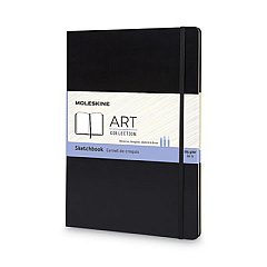 Moleskine Art Collection Watercolor Album, Black Cover, 5 x 8.25, 111 lb Text Paper Stock, 48 Sheets (931939)