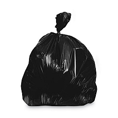 Heritage Linear Low-Density Can Liners, 55-60 gal, 1.5 mil, 36 x 58, Black, 100/Carton (H7258AK)
