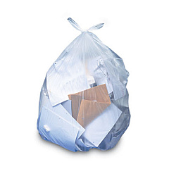 Heritage Linear Low-Density Can Liners, 55-60 gal, 4 mil, 36 x 58, Clear, 50/Carton (H7258GC)