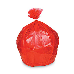 Heritage Linear Low-Density Can Liners, 60 gal, 1.25 mil, 47 x 63, Red, 100/Carton (H9463PR)
