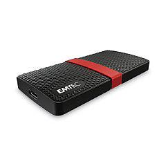 Emtec X200 Power Plus External Solid State Drive, 1 TB, USB 3.1, Black (ECSSD1TX200)