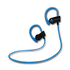 Volkano Race Series Wireless Bluetooth 4.2 Stereo Earphones with Built-In Mic, Blue/Black (VK1008BKBL)