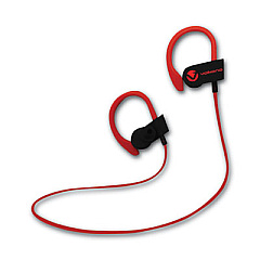 Volkano Race Series Wireless Bluetooth 4.2 Stereo Earphones with Built-In Mic, Red/Black (VK1008BKRD)