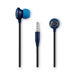 Volkano Smiling-Jet Series KiDS Stereo Earbuds, Animated Fighter-Jet Theme, Gray/Blue/Black (VK1150JTFR)