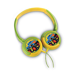 Volkano KiDDiES Series Stereo Earphones, Monster Truck Design, Green/Yellow/Multicolor (VK2000BMT)