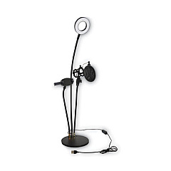 Volkano Insta Vlogging Kit with Microphone Holder for 6.2" Smartphone, Black (VK6502BK)